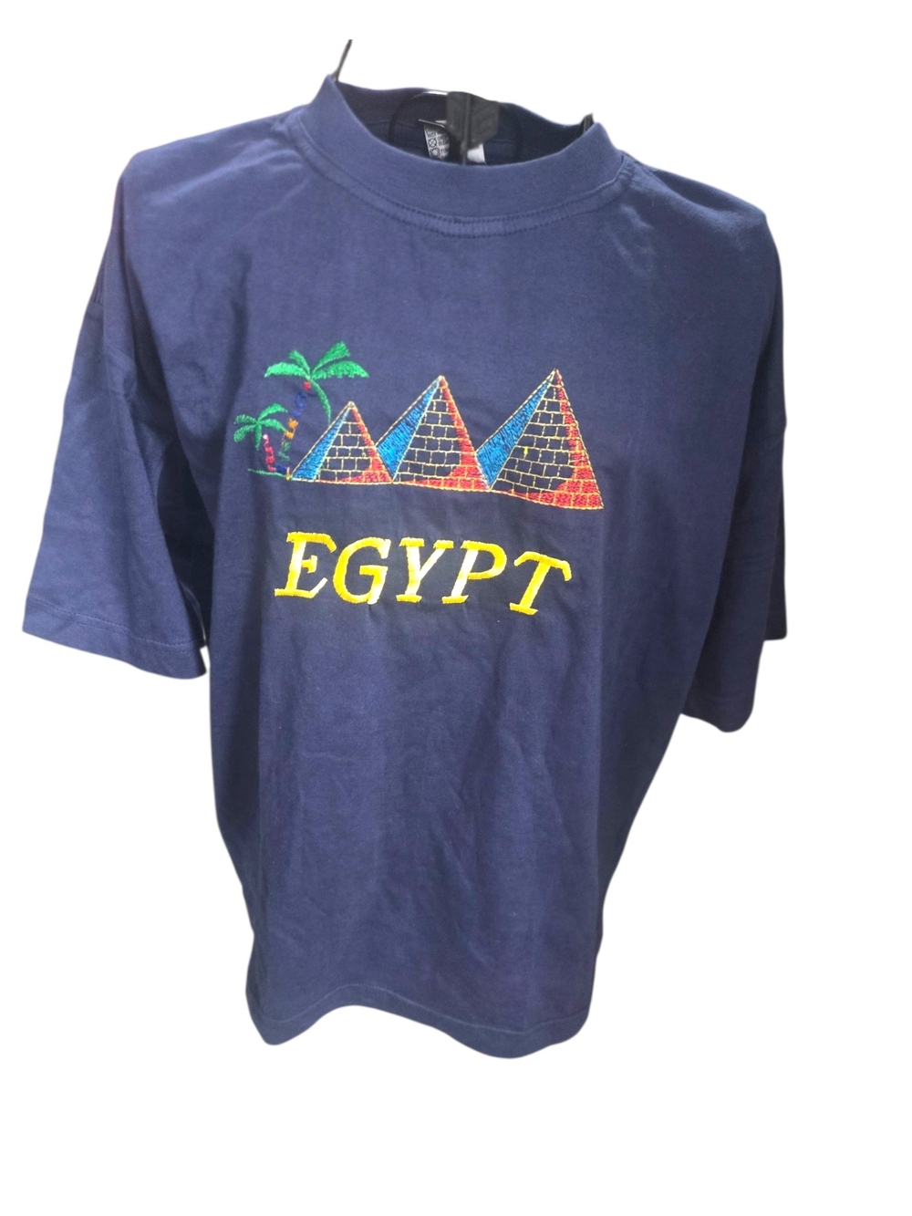 Egypt Pyramid Embroidered Navy Souvenir Tee